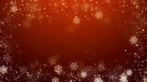 Sparkling Christmas Snowflakes Falling Background Animation