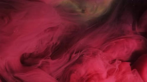 Color Paint Falls Into Water, Abstract Color Mix, Ink Splash Circulating Underwater, Frames,