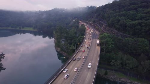 City Workers Heading Home Bridge Traffic 2