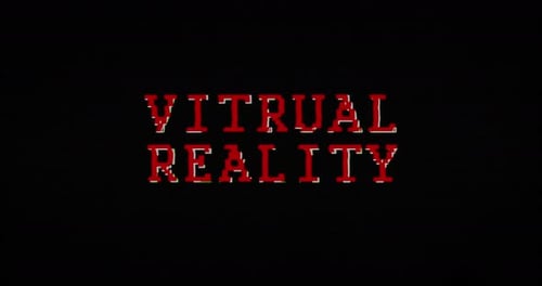 Virtual reality modern glitch concept