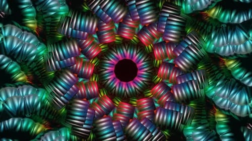 Abstrakter nahtloser mehrfarbiger psychedelischer hypnotischer VJ Loop-Hintergrund