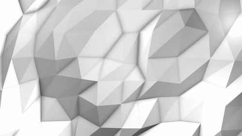 Dynamic White Abstract Polygonal Background Animation