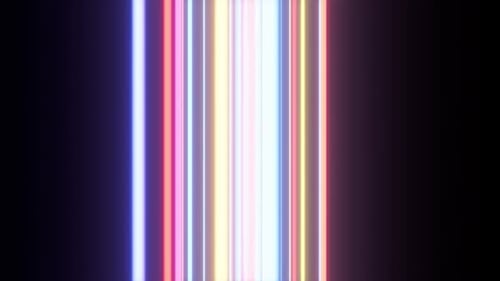 Vol en boucle à travers le fond abstrait avec des lignes au néon laser