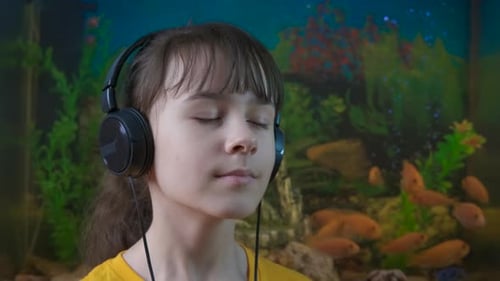 Listen peaceful music.