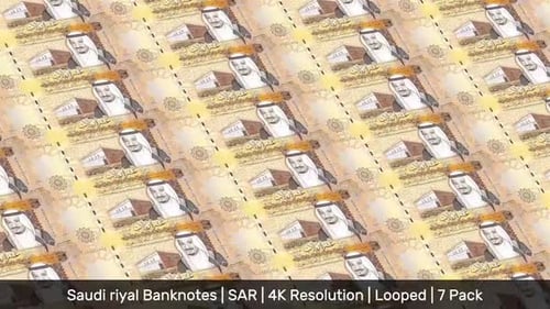 Saudi Arabia Banknotes Money / Saudi riyal / Currency ﷼ / SAR/ | 7 Pack | - 4K