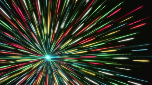 Les lignes rayonnent à partir d'un point lumineux