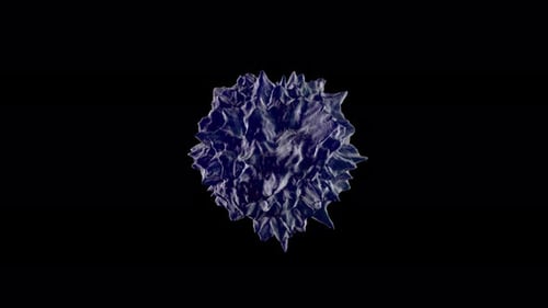 Abstract Sphere Morphing Into Spiky Crystal Growth Animation