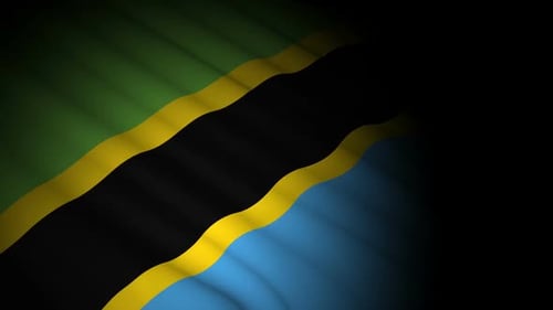 Tanzania Flag Blowing in Wind