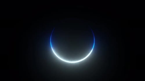 Multicolored neon circle