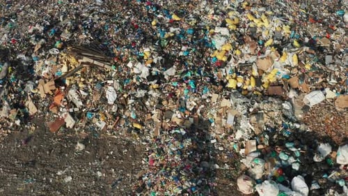 Aerial View of a Large Landfill Site