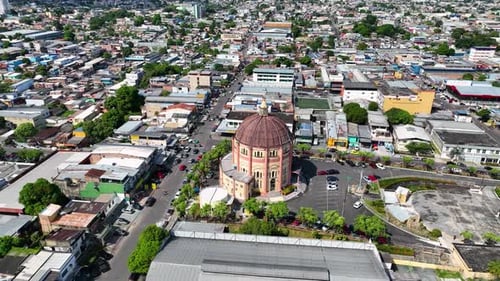 Centro de Manaus, Brasil. Manaus Amazonas. Marco turístico da paisagem urbana.