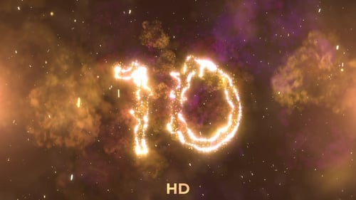 Fiery Particle Countdown Timer Opener