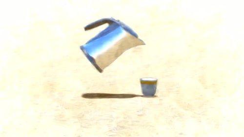 Heißes Wasser einfüllen mit dem Wasserkocher Stop Motion