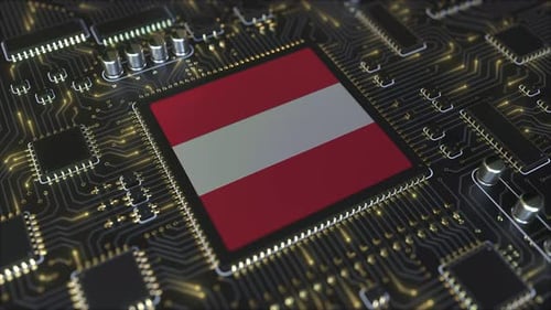 Bandeira da Áustria no chipset operacional