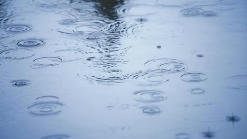 Rain drops in super slow motion