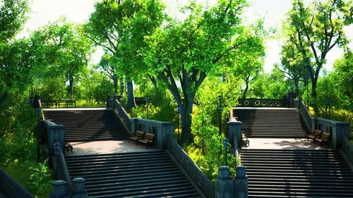 Friedlicher Park in der Stadt
