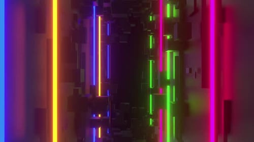 Dunkler Geometrie-Tunnel 03 HD