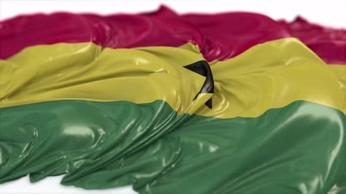 Realistic Waving Ghana Flag Animation