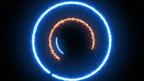 Fundo retro do túnel dos círculos de sabre