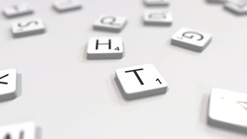 Modern 3D Letter Tiles Building Text Animation