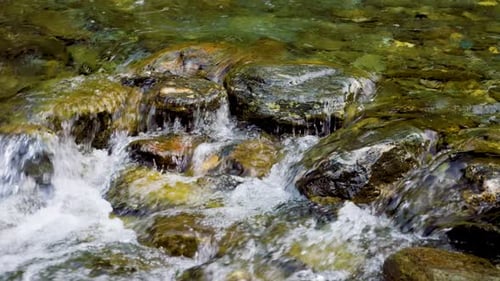 Abgeschnitten von einem Flussbach im Mountain Valley