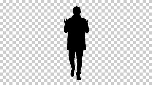Silhouette man has , Alpha Channel