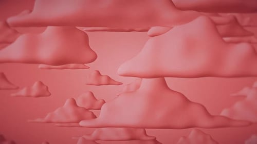 Abstract Pink Clouds Floating Background Animation
