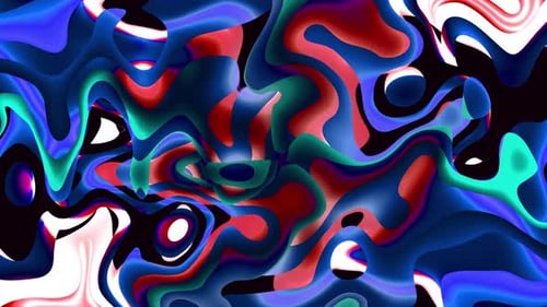 Psychedelic Flowing Abstract Liquid Background Animation