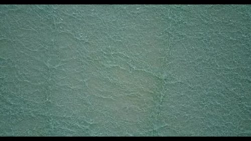 Aerial drone view landscape of tropical island beach adventure by blue water with white sand backgro