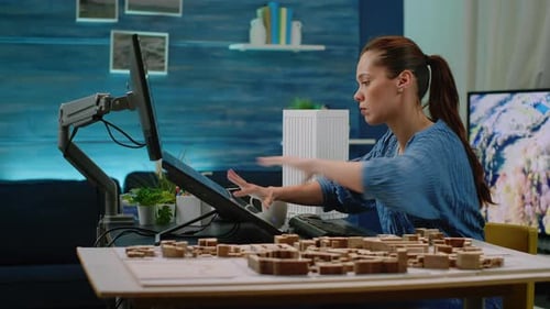 Architecte utilisant Maquette pour construire un modèle dans Office