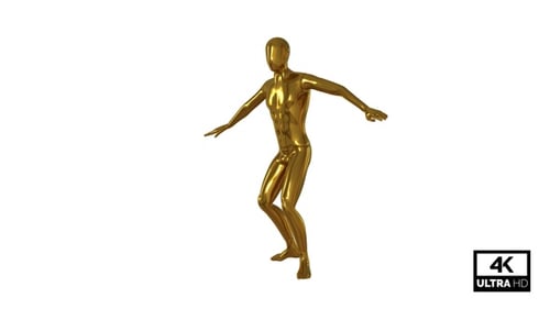 Personnage de danse hip hop moderne Golden Looped V2