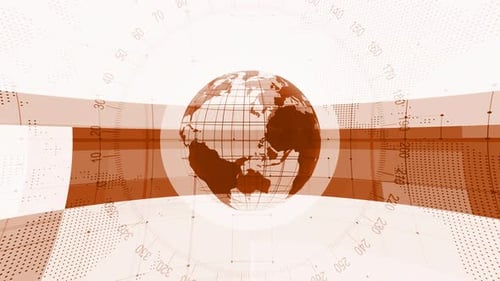 Futuristic Digital Earth Globe with Global Data Network