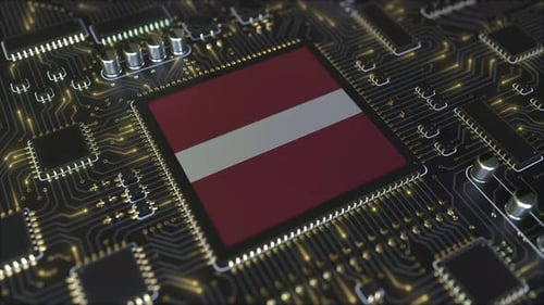 Bandeira nacional da Letônia no chipset operacional