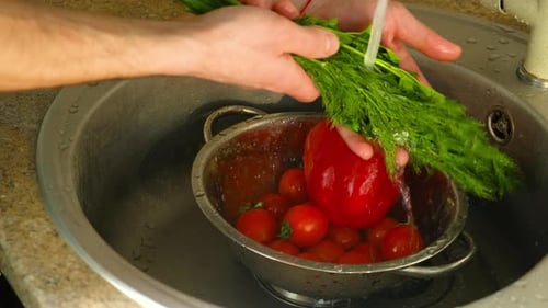Wash Vegetables Under the Tap