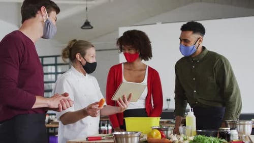 Cooking Lesson with Face Masks