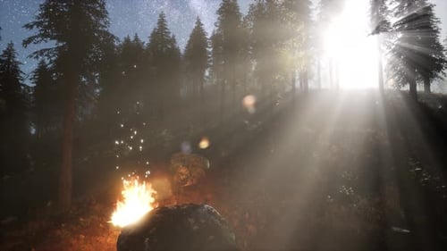 Campfire at Mountain