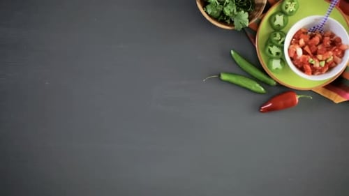 Overhead Shot of Tacos with Fresh Ingredients