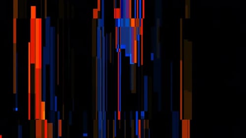 Abstract Glitch Lines Digital Data Stream Background