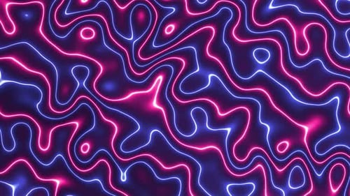 Dynamic Abstract Neon Glowing Lines Background Loop