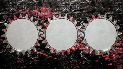 4K Black Rusty Gear Hintergrundschleife