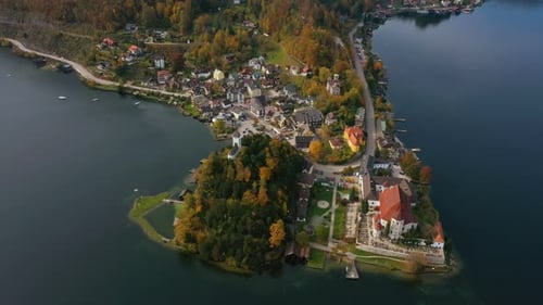 Vue de la célèbre chapelle de Traunkirchen