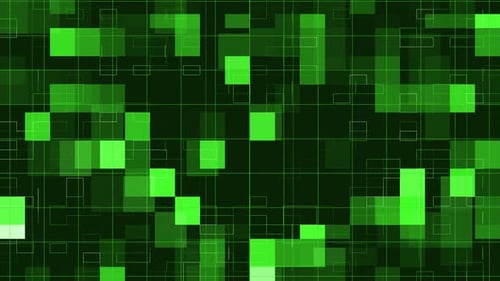 Futuristic Green Digital Grid Technology Background