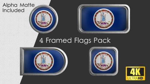 Animated Virginia State Flag Frames Pack