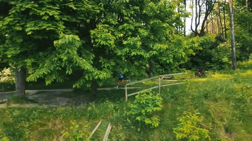 Male Athlete Running in the Park