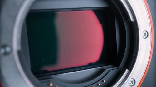 digital matrix of the camera shot close-up