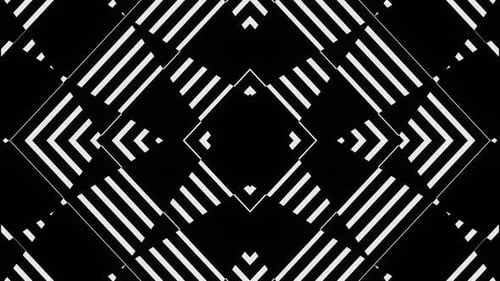 Abstração pulsante em preto e branco 02