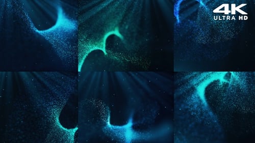 Cinematic Abstract Particle Waves Background