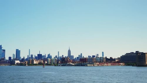 Manhattan Financial District Skyline at Daytime Beautiful Cityscape of New York