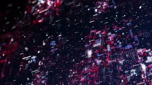 Futuristic Abstract Digital Data Grid Background Animation