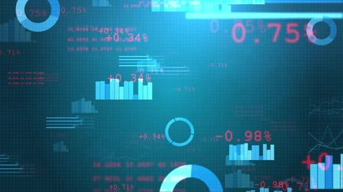 Futuristic Big data infographic charts. stock market Business corporate Infographics. Graph.